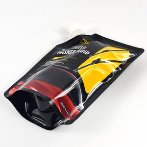 Tas cerat plastik <span class=keywords><strong>Mylar</strong></span> cetak cairan pencuci kaca depan mengkilap desain kustom kustom - Product Image 3