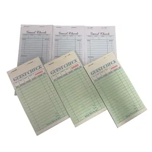 Custom Guest Check Book for Hotel and Restaurant Guest check