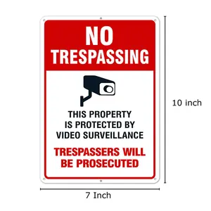 Factory Price Aluminum Reflective Street Video Surveillance Camera CCTV Warning Security Yard Sign Board,Safety Road Sign