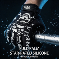 Gants à doigts entiers avec motif logo Wing FUNTIMES |   Style sombre + Montre explosive personnalisée + Accessoire de rue polyvalent et tendance.