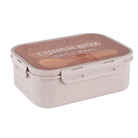 Boîte à lunch en plastique personnalisable avec logo, 3 compartiments, couvercle en PP anti-fuite, sans BPA, hermétique, compatible micro-ondes et lave-vaisselle, pour le stockage des aliments