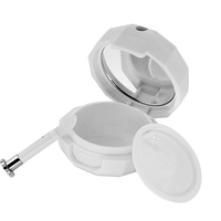 Boîtes vides en plastique ABS de grande capacité, multi-faces, portables, pour emballages cosmétiques, avec pinceau pour baume à lèvres, miroir, blush et masque pour les lèvres
