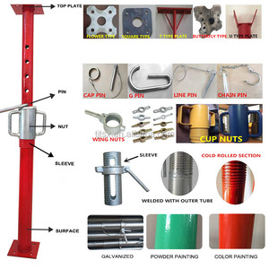 Kích Thước khác nhau Xây Dựng Có Thể Điều Chỉnh Giàn Giáo Prop Jack 2 mtr Bài Shores - Product Image 4