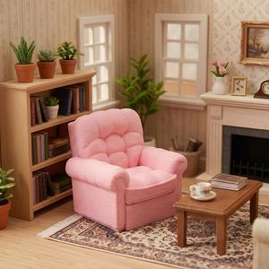 Nouvel accessoire de décoration pour maison de poupée transfrontalière : mini canapé 6 couleurs, imprimé en 3D, en plastique, style moderne et minimaliste, jouet anti-stress - Product Image 2