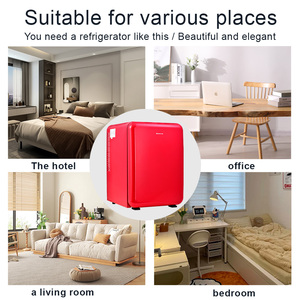 Mini Refrigerador Compacto Rojo Portátil de Estilo Retro para Uso Doméstico, Directo de Fábrica - Product Image 5