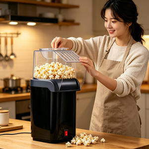 Máquina de <span class=keywords><strong>Palomitas</strong></span> de Maíz Mini de 1200W, Portátil, de Aire Caliente, Hace 12 Tazas de <span class=keywords><strong>Palomitas</strong></span>, Saludable, Sin Aceite, Fácil de Usar - Product Image 4