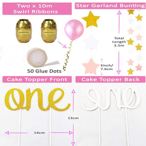 Kit de Decoración para Fiesta de Cumpleaños, Globos de Aluminio Color Oro Rosa con Número para Niña - Product Image 4