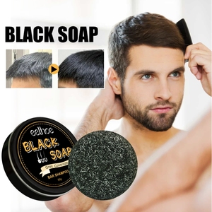 Savon Shampooing Assombrissant pour Cheveux Blancs – Restaure la Couleur Naturelle de la <span class=keywords><strong>Barbe</strong></span> et des Cheveux Gris – Savon Teintant Blanc-Grisonnant vers Noir – Barre de Shampooing Fixatrice de Couleur - Product Image 1