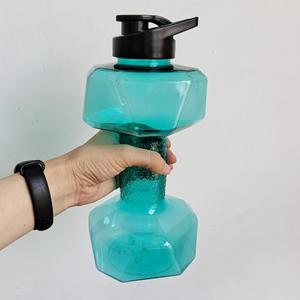 Manufacturer Direct Supply Print Logo Cross-Border <b>Dumbbell</b> Water Cup Fitness Sports Plastic Cup PET Creative <b>Dumbbell</b> Bottle - Product Image 5