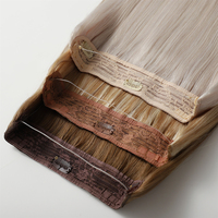 Extensions Halo en Cheveux Humains Remy de Qualité Salon, avec Fil Invisible, Meilleures Extensions à Clipser, Cheveux Naturels à Pointes Épaisses, Vente en Gros