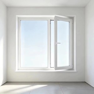 82 Type PVC U Inward Opening <b>Window</b> Plastic Side Hung <b>Window</b> Soundproof <b>Vinyl</b> <b>Window</b> for Residential and Apartment Use - Product Image 1
