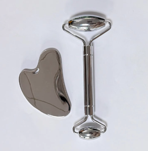 Professional metal face massager gua sha <b>roller</b> kit Skin Care Tool - Product Image 2