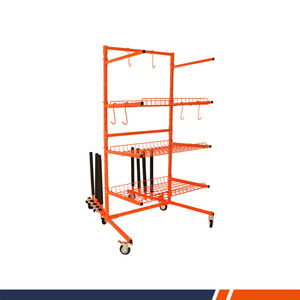 Carrello a Tre Ripiani per Parti di Carrozzeria Auto, Carrello per Riparazioni con Pannello, Attrezzi Automobilistici - Product Image 1