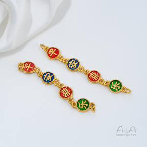 Sterke Kleur Behoud Oude Methode Zand Goud Verbrand Blauwe Kalebas Vrede En Vreugde Verlengde Ketting Trui Diy Hand Ketting - Product Image 4