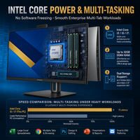 Ordinateur de bureau tout-en-un 27 pouces FHD 1920x1080 Intel Core I7 DDR4 32 Go 2 To SSD Windows 11 pour bureau et travaux de conception sur grand écran