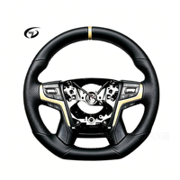 Volant de direction en cuir pleine fleur pour Prado LC200 Hilux, pièces de voiture sportives haut de gamme noires