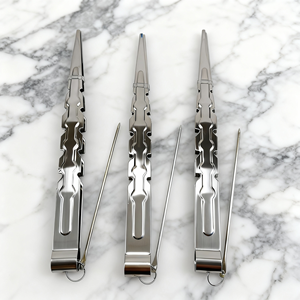 ที่คีบถ่านชิชาสแตนเลสขนาด 22 ซม. ด้ามจับไม้ สำหรับอุปกรณ์ชิชา ฮุคก้า จับถนัดมือ ใช้ในร้านฮุคก้า - Product Image 2