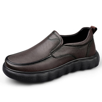 Chaussures mocassins pour homme, chaussures décontractées en cuir souple, taille 37-45, légères, semelle épaisse, confortables pour la marche.
