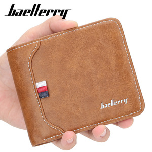 Baellerry Men's Short <b>Wallet</b> Pu Leather Tri Fold Multi Card <b>Holder</b> Black - Product Image 5