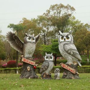 Scultura Moderna di <span class=keywords><strong>Gufo</strong></span> in Resina per Decorazione Ufficio, Parco, Patio, Regalo Portafortuna Feng Shui in Vendita - Product Image 6