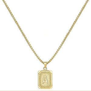 Nouveau design, vente en gros, colliers personnalisés anti-allergie, bijoux de mode à lettres polies haute brillance - Product Image 6