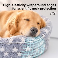 Coussin pour chien respirant à motif osseux, toutes saisons, amovible et lavable, pour chiens de taille moyenne et petite, tapis de couchage d'été, forme ovale