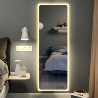Miroir de maquillage intelligent à écran tactile pour chambre à coucher, miroir pour femme, miroir LED pleine longueur avec éclairage LED pour salon, fabrication professionnelle