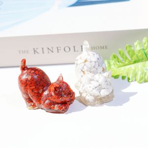 Piedras trituradas de cristal al por mayor atraen riqueza gato amatista gotas pegamento gatito cristal artesanía - Product Image 2