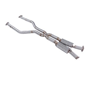 Tubo de Escape <span class=keywords><strong>GFC</strong></span> Compatible con Lexus IS500 RCF GSF 5.0L V8 SUS304, Tubo Medio de Rendimiento de Igual Longitud, con Resonador Doble - Product Image 2