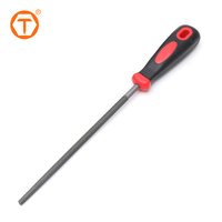 Lime ronde T12 de 4, 6, 8, 10 et 12 pouces en acier à haute teneur en carbone avec manche en plastique, idéale pour l'ébavurage et l'élimination de matériaux