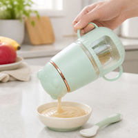 Elektrische vleesmolen 300ml mini-voedselprocessor 250W glazen pot verstelbare snelheden voor thuis baby puree groente fruit malen