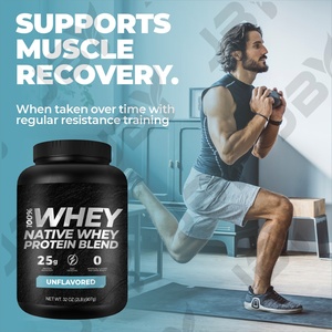Poudre de protéines de lactosérum 100 % naturelle certifiée GMP JBY, mélange personnalisé riche en protéines pour le développement musculaire maigre avec BCAA - Product Image 2
