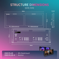 Monitor Profesional para Montaje en Rack FEELWORLD D101 PLUS-H, Doble Pantalla de 10.1 Pulgadas, 4RU, 4K HDMI CVBS, 1920x1200 IPS, Logotipo Personalizado OEM