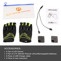 Gants d'été unisexe LED OEM Gants respirants en lycra pour le cyclisme et la pêche avec lumière clignotante pour l'équitation de nuit Taille XXL