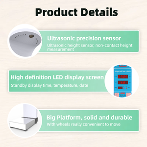 HW-900 동전 작동식 스틸 기계식 스케일 LED 디스플레이 높이 무게 Bmi 기계 약국 사용 OEM 사용자 정의 - Product Image 3