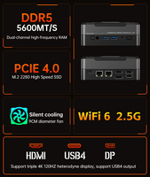 AMD r7-8845hs/R7-7840HS/R7-7735HS, kartu grafis pc gaming mini ddr5 wifi6 radeon cpu epyc untuk bisnis dan pendidikan
