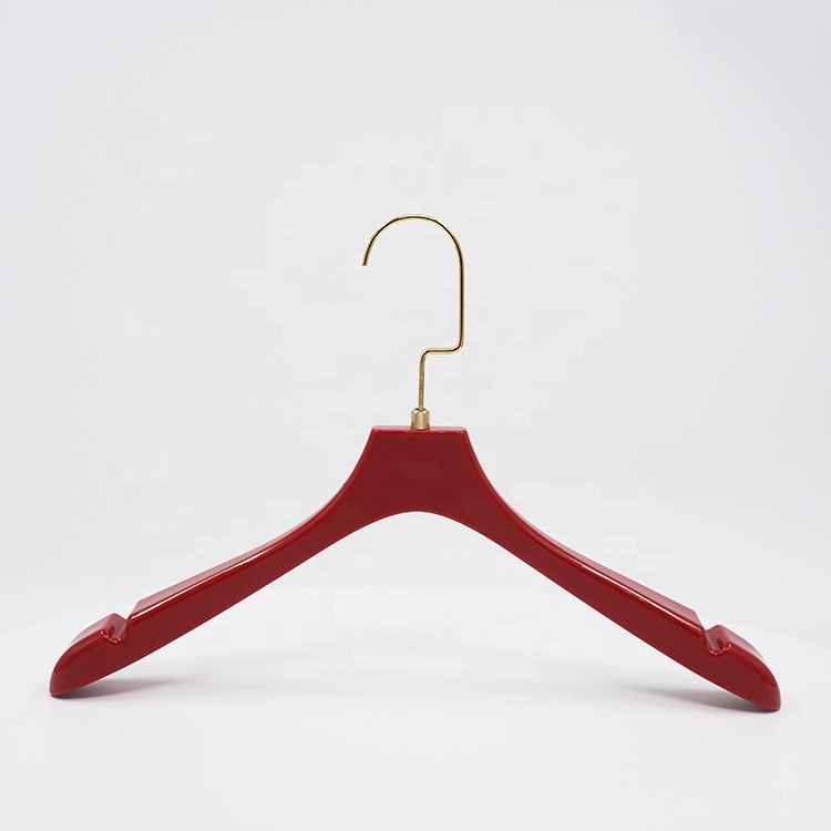 Высокое качество Современная компактная красный натуральный бамбук Деревянные Вешалки для одежды