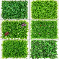 Approvisionnement exclusif transfrontalier Ct09 Mur végétal artificiel en plastique PE de haute qualité, Eucalyptus vert, pour intérieur/extérieur