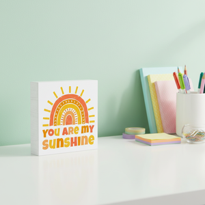 Panneau en bois 5x5 pouces, Décoration estivale, Citations sur le soleil, Cadeaux soleil, Décorations d'été pour la <span class=keywords><strong>maison</strong></span> et le bureau - Product Image 5