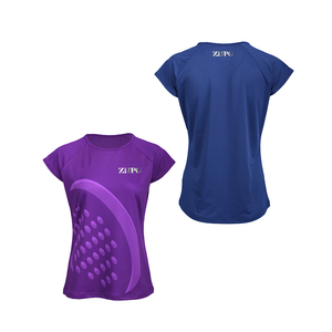 Camiseta de correr con estampado de logotipo personalizado de Marca China confiable Camiseta deportiva de poliéster de secado rápido - Product Image 3
