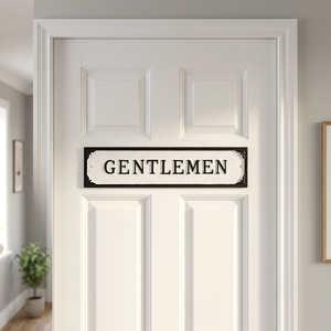 <b>Rustic</b> Metal Gentlemen <b>Door</b> Sign Rectangle Restroom Plaque Vintage Style Wall Decor for Home and Commercial Use Cheap Price - Product Image 1
