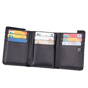 Portefeuille bifold en cuir véritable HUMERPAUL pour homme, blocage RFID pour AirTag, fenêtre d'identification en polyester, porte-cartes de crédit - Product Image 1
