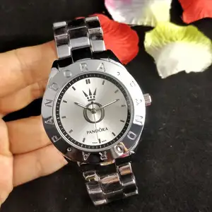 2024 New Luxury Famous Brand Three Eyes Stainless Steel Band Pandor Ladies Quartz Wrist Watches