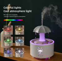 Nouveaux humidificateurs d'aromathérapie en forme de parapluie à distance, 300 ml, ultrasoniques, rotatifs, à gouttes d'eau, diffuseur d'arômes