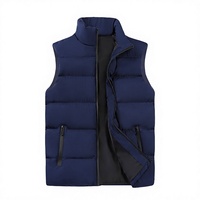 Gilets de travail personnalisés avec logo pour l'hiver, nouveau design, uniforme d'entreprise, veste sans manches épaisse et chaude pour homme, veste matelassée pour l'extérieur