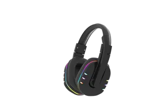 Renkli gökkuşağı ışıklı stereo ses tüm oyun platformları desteklenen PC oyun mikrofonlu kulaklıklar