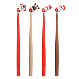 عيد الميلاد القلم ل هدية القرطاسية رخيصة الترويجية أقلام حبر جاف هدية الكريسماس قلم بسن بلية مع شعار مخصص