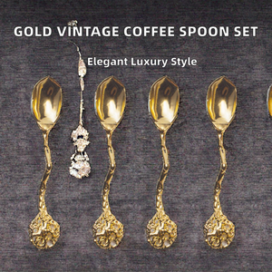 Cuchara de latón puro hecha a mano para cocinas tradicionales, juego de cucharas de latón de estilo antiguo para decoración de mesa de comedor a precio económico - Product Image 2