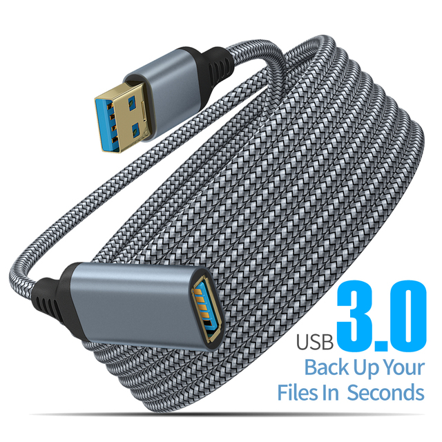 Factory Sale 5m Usb 3.0 Extension Cable Dual Usb 3.0 Extension Cable Male to Female Extender Cable