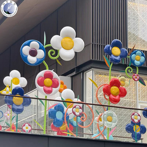 Jardins extérieurs, cours d'hôtels, parcs et aménagements paysagers résidentiels, sculpture florale en fibre de verre sur mesure, sculpture en fibre de verre - Product Image 3